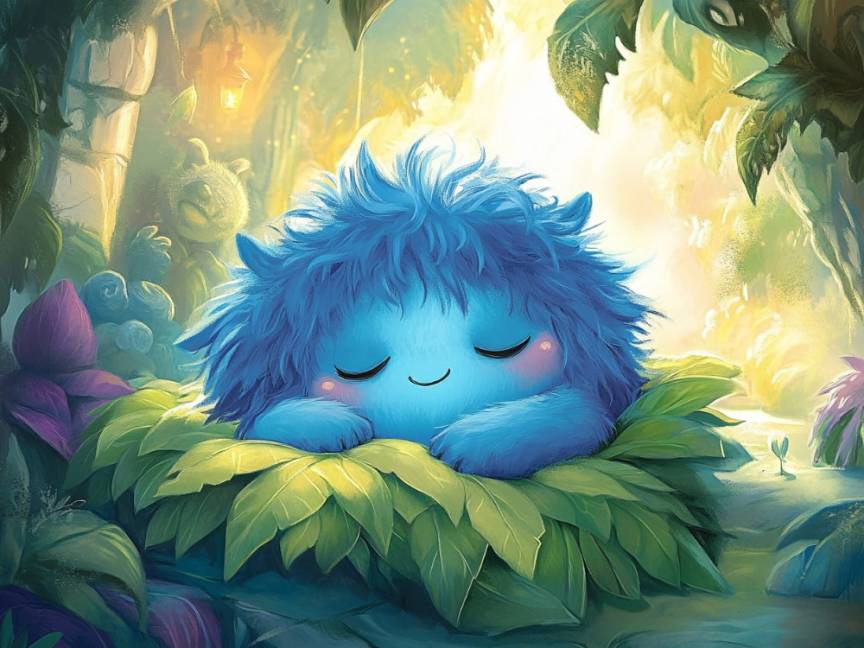 小怪獸睡著了