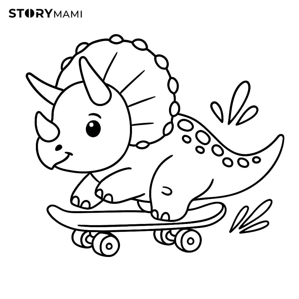恐龍玩滑板